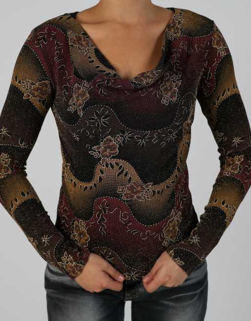 Vintage K-Uno S woven top in black, 4 of 4