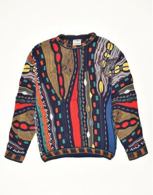 Vintage Kalaroo Size M Geometric Crew Neck Jumper Sweater in Multicoloured