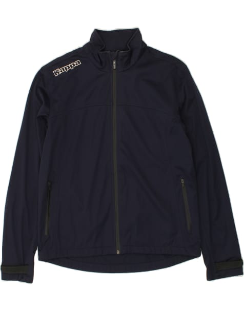 Vintage Kappa Size L Graphic Tracksuit Top Jacket in Navy Blue - view 1