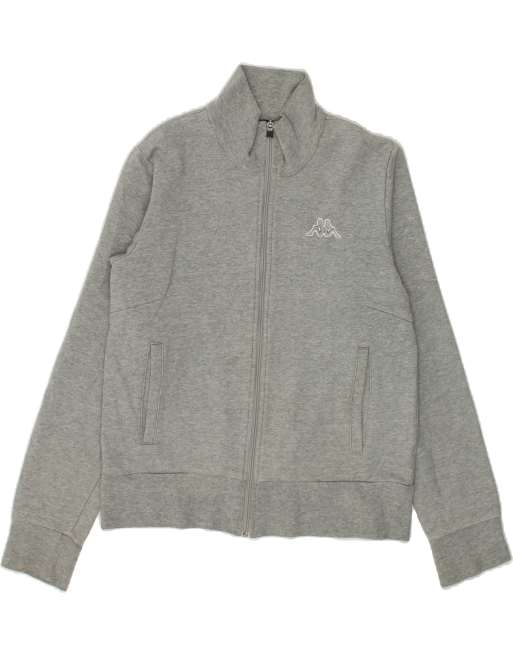 Vintage Kappa Size L Tracksuit Top Jacket in Grey