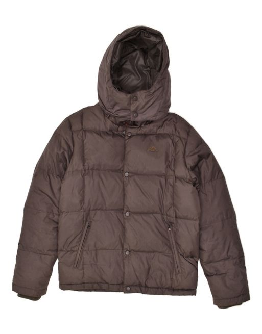 Vintage Kappa Size M Hooded Padded Jacket in Brown