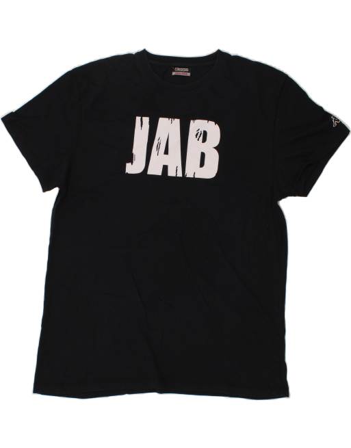 Vintage Kappa Size XL Graphic T-Shirt Top in Black