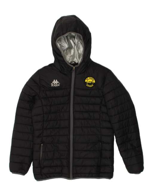Vintage Kappa Size XL Hooded Padded Jacket in Black