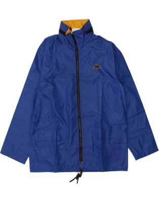 Vintage Kappa Size XL Hooded Rain Jacket in Blue