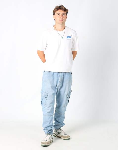 Vintage Karl Kani 36x34 denim jeans in light blue - view 1