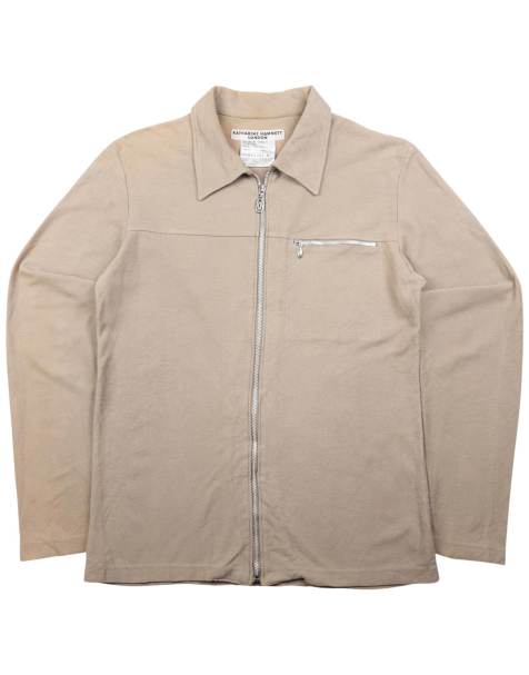 Vintage Katharine Hamnett lightweight zip up jackets size s in beige - view 1