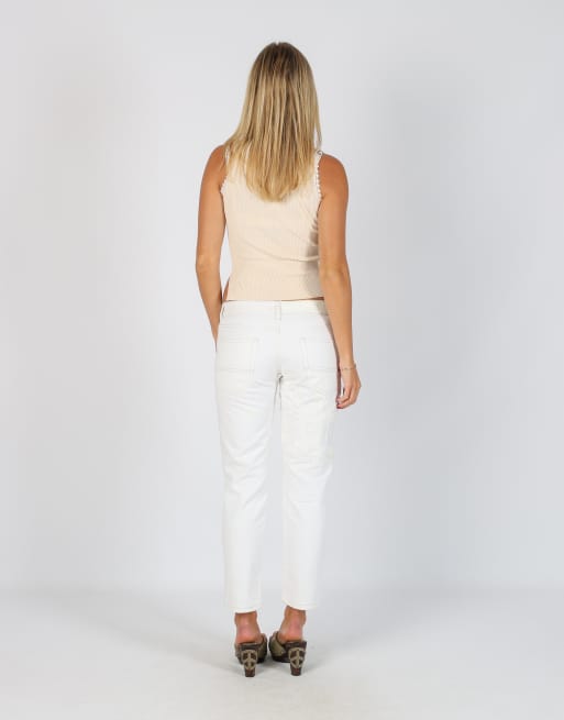 Vintage Kejo S straight jeans in white, 3 of 4
