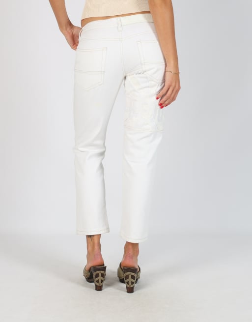 Vintage Kejo S straight jeans in white, 4 of 4