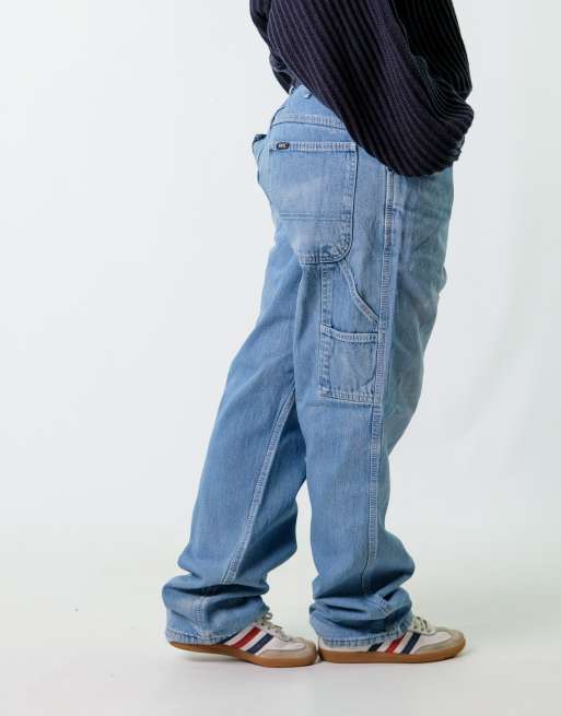 Vintage Key 34x32 Denim Carpenter Baggy Jeans Blue