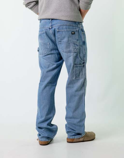 Vintage Key 36x34 Denim Carpenter Baggy Jeans Blue