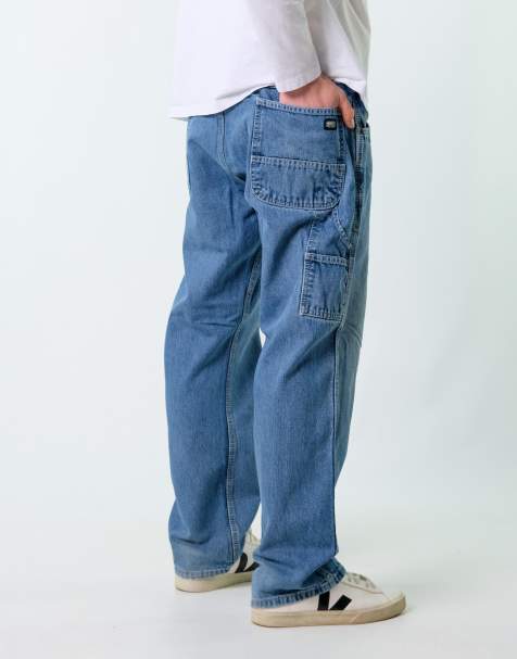 Vintage Key 38x30 Denim Carpenter Baggy Jeans Blue - view 1