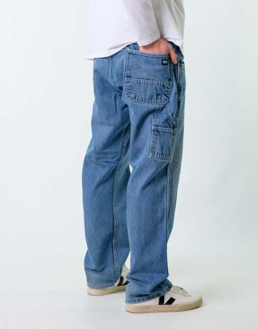 Vintage Key 38x30 Denim Carpenter Baggy Jeans Blue