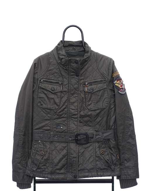 Vintage Khujo size L quilted jacket in brown