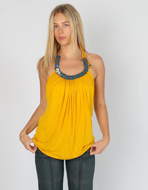 Vintage Killah M cami in mustard yellow