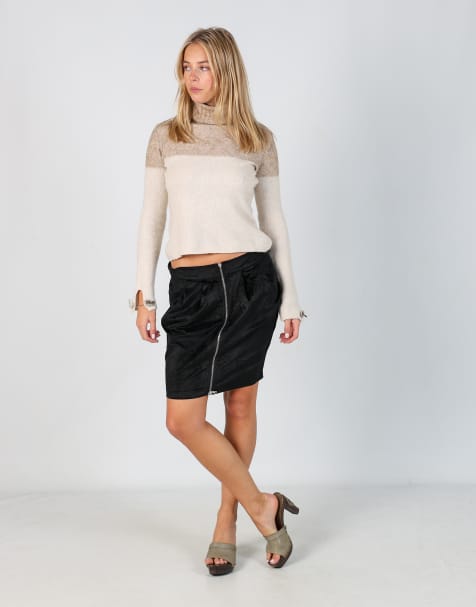 Vintage Killah M woven midi skirt in black - view 1