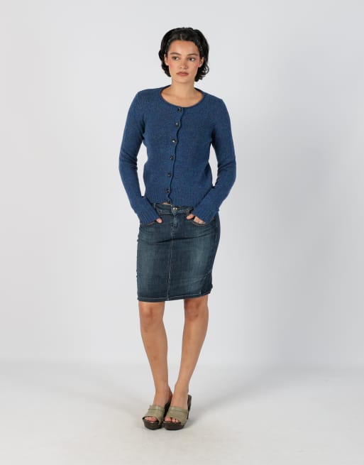 Vintage Killah S denim mini skirt in blue, 1 of 4