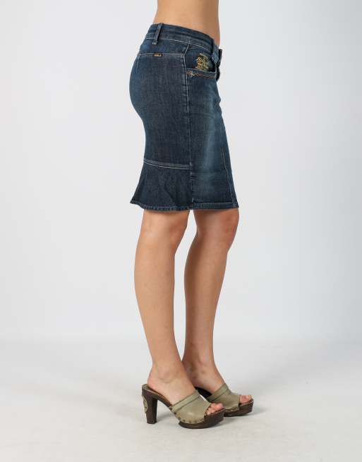 Vintage Killah S denim mini skirt in blue, 2 of 4