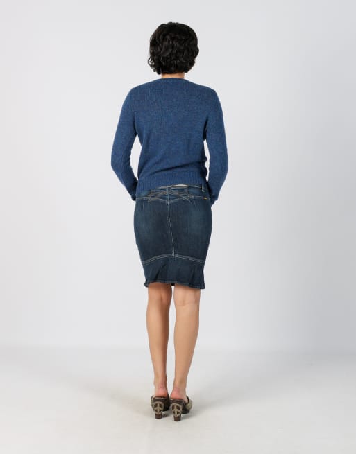 Vintage Killah S denim mini skirt in blue, 3 of 4