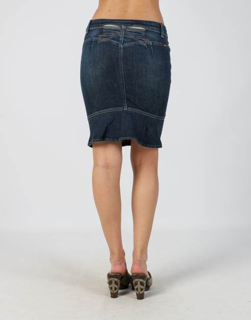Vintage Killah S denim mini skirt in blue, 4 of 4