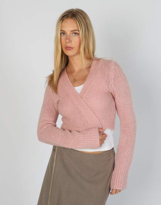 Vintage King Kong S knitted jumper in baby pink