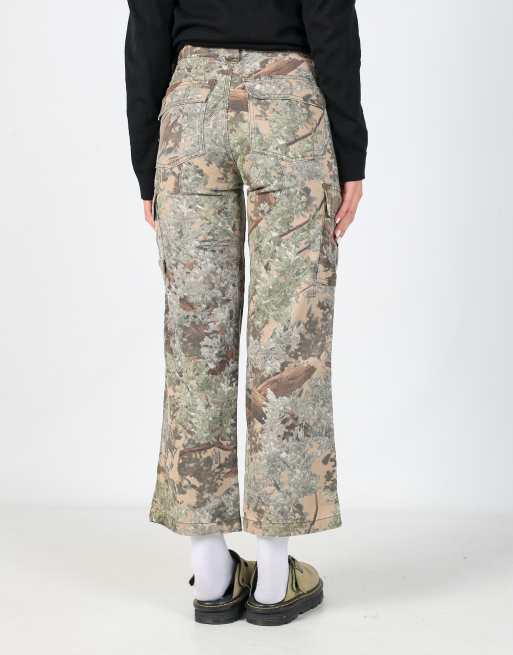 Vintage King's Camo 28x28 woven cargo pants in brown, 2 of 4