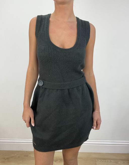 Vintage knitted dress in grey