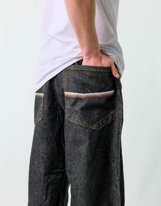 Vintage Knobetta 36x30 Denim Hip Hop Jeans Black