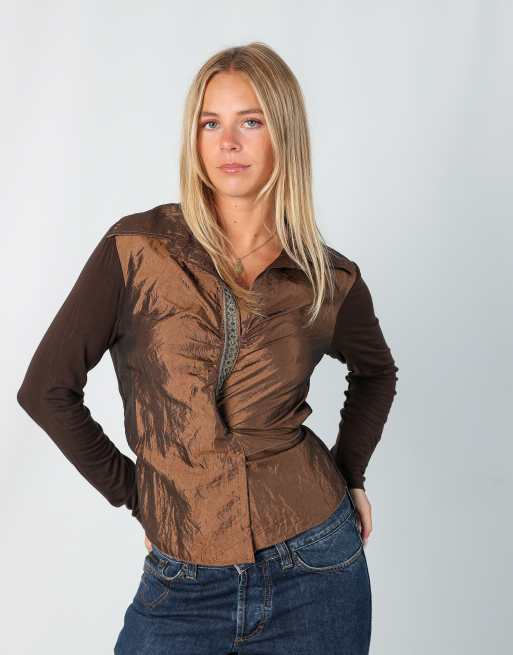 Vintage Koan S blouse in brown