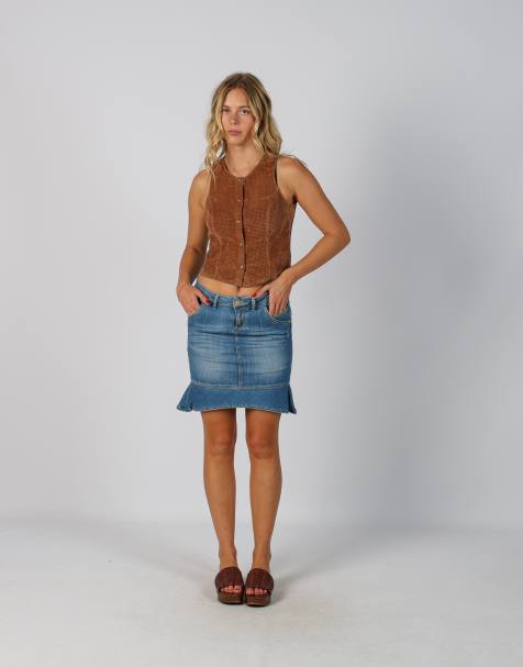 Vintage Kocca S denim mini skirt in blue - view 1