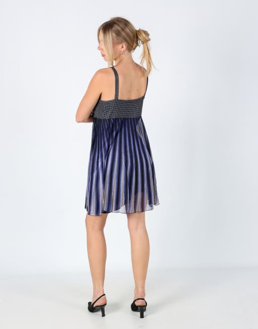 kookai navy blue dress Vintage Kookai 8 Mesh Midi Dress Navy Blue