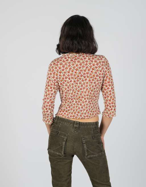 Vintage Kookai S blouse in beige, 2 of 4