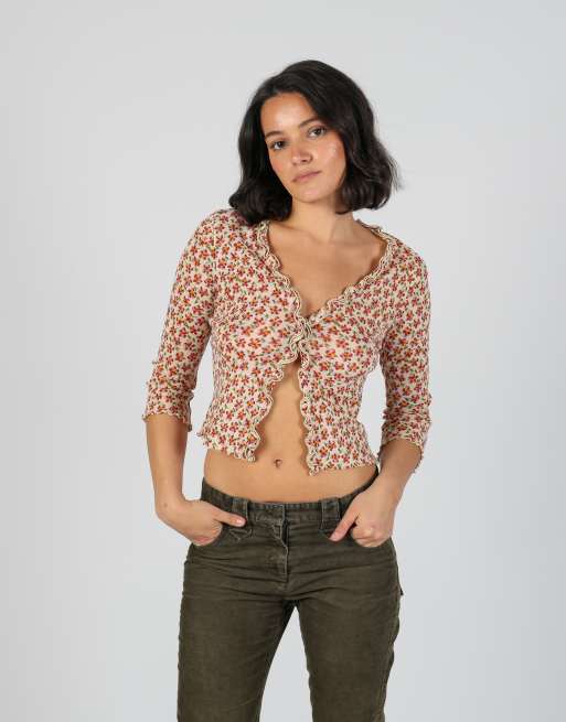 Vintage Kookai S blouse in beige, 3 of 4