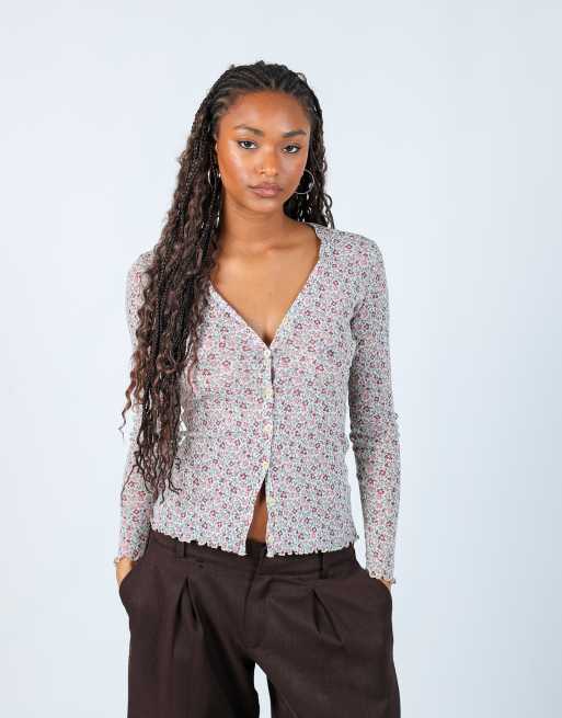 Vintage Kookai S mesh top in ivory