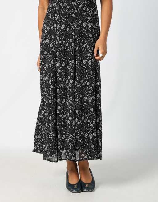 Vintage Kookai S woven maxi dress in black | ASOS