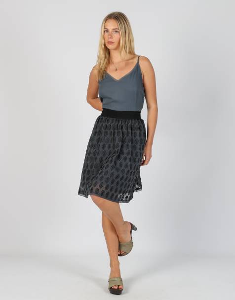 Vintage Kookai S woven midi dress in grey - view 1