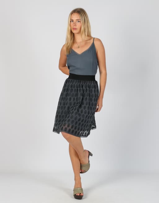 Vintage Kookai S woven midi dress in grey