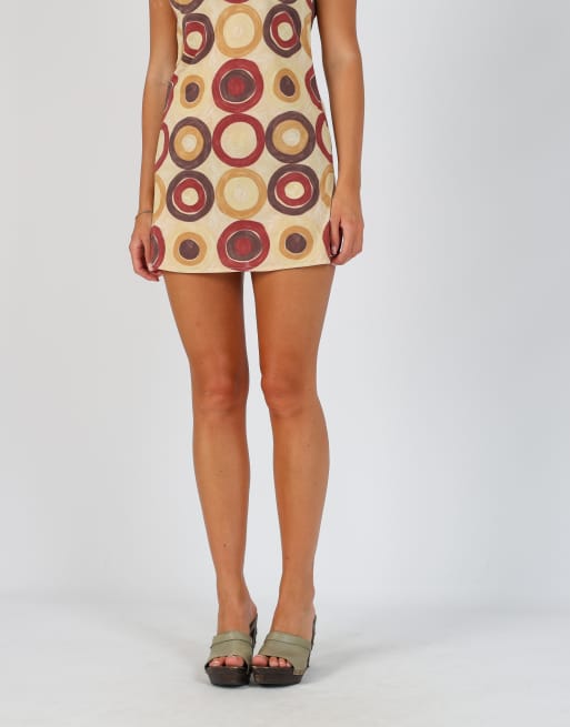 Vintage Kookai S woven midi dress in tan, 2 of 4