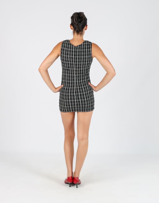 Vintage Kookai XS woven mini dress in black, 3 of 4