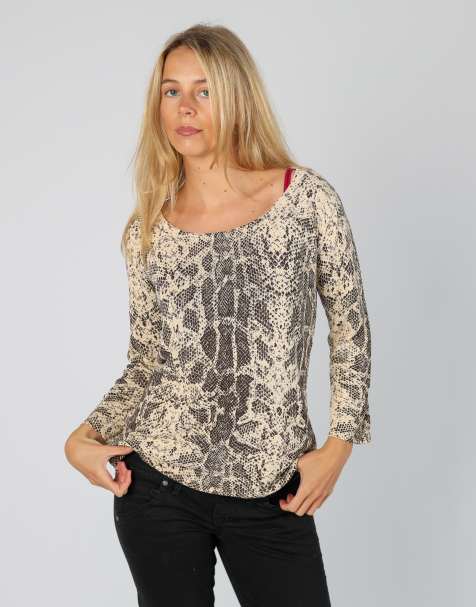 Vintage Krizia Jeans L woven top in beige - view 1