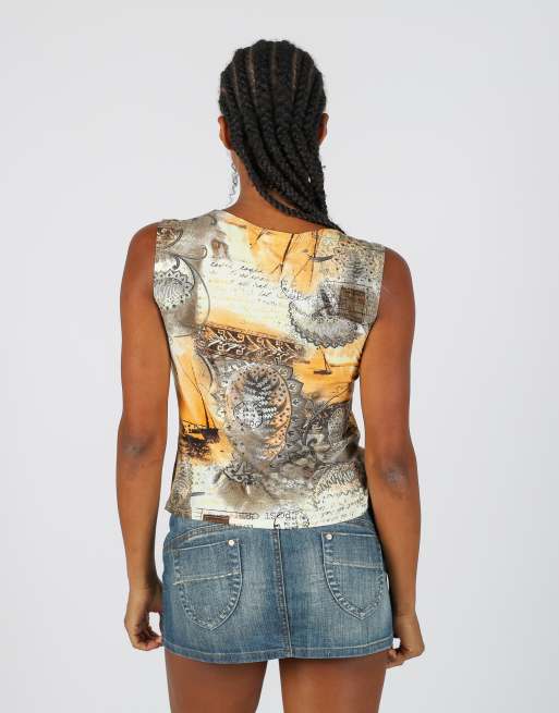 Vintage Ksara M cami in orange, 2 of 4