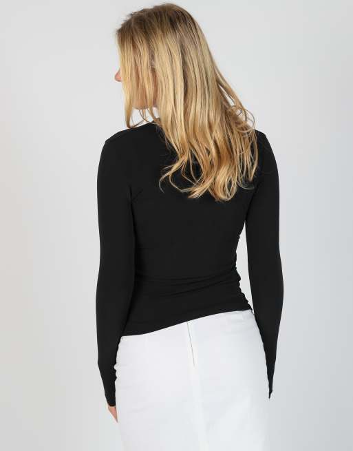 Vintage Kukul S long sleeve top in black, 2 of 4