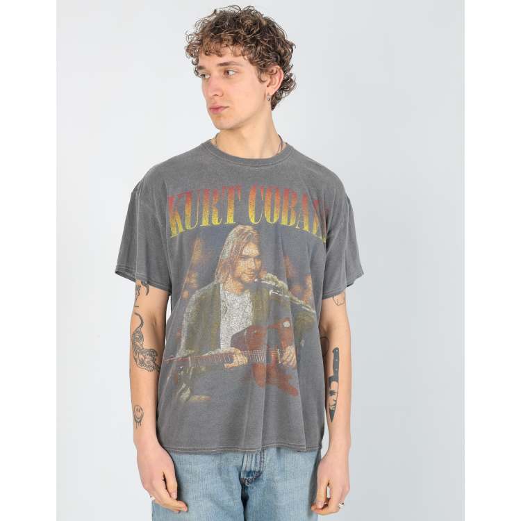 Vintage Kurt Cobain xl t-shirt in charcoal grey | ASOS