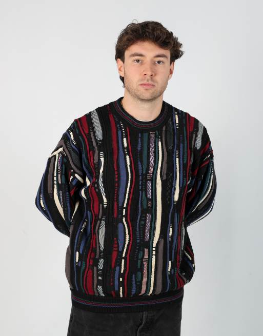 Vintage  l knit sweatshirt in multi coloured