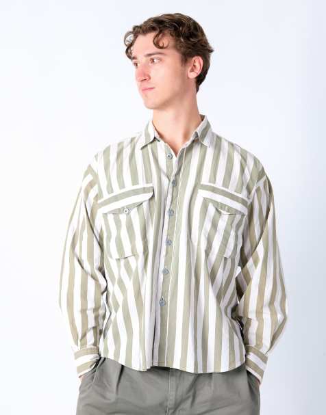 Vintage  L Long Sleeve Shirt Light Green - view 1