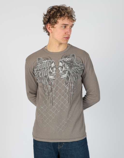 Vintage  l long sleeve t-shirt in grey, 2 of 4