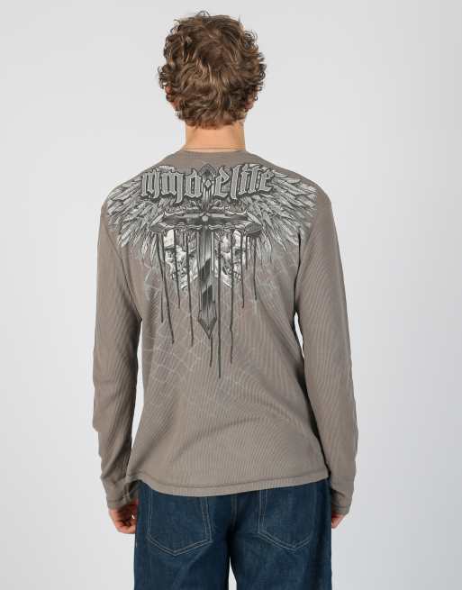 Vintage  l long sleeve t-shirt in grey, 3 of 4