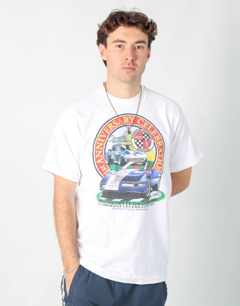 Vintage  l t-shirt in white - view 1