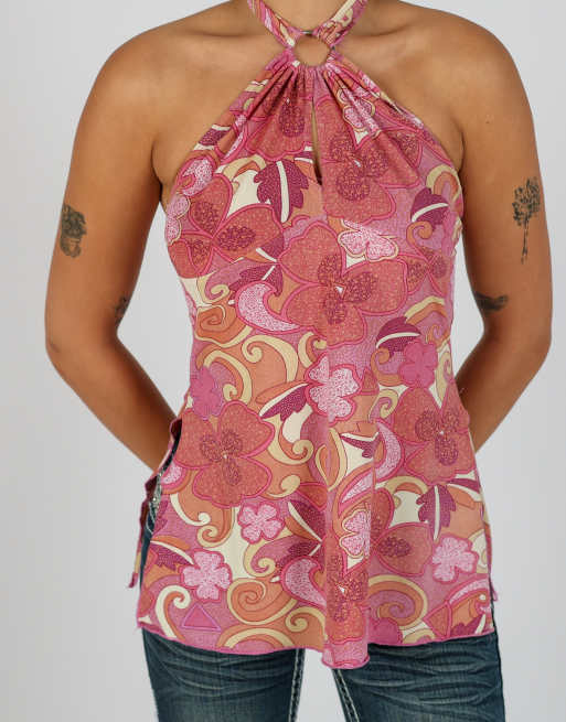 Vintage LA Movers S woven top in pink, 4 of 4