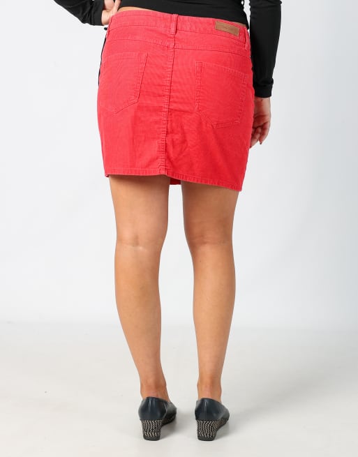 Vintage Label Of Graded Goods 10 denim mini skirt in red, 4 of 4