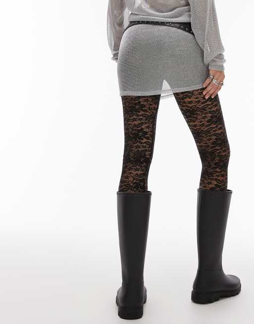 Vintage lace leggings in black | ASOS